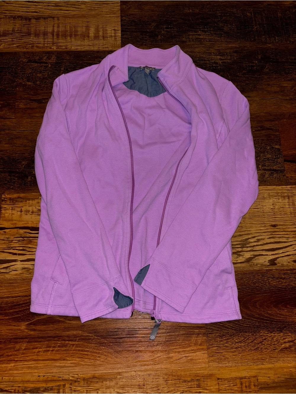 T by Talbots Lavender Fleece Bomber Jacket
